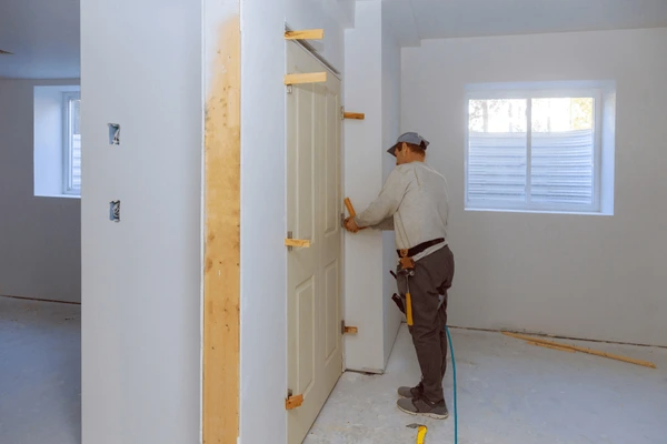 Carpenter installing interior wall framing Melbourne by OSV Construct